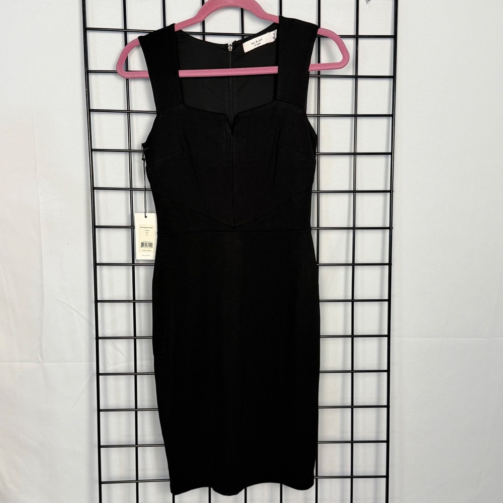 Ali & Jay Sheath Dress Womens Small Black Aspiring Actress Sleeveless LBD NWT